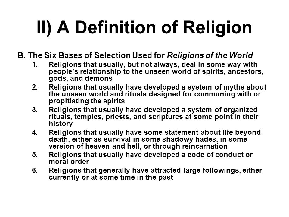 An analysis and a definition of mythology and religion